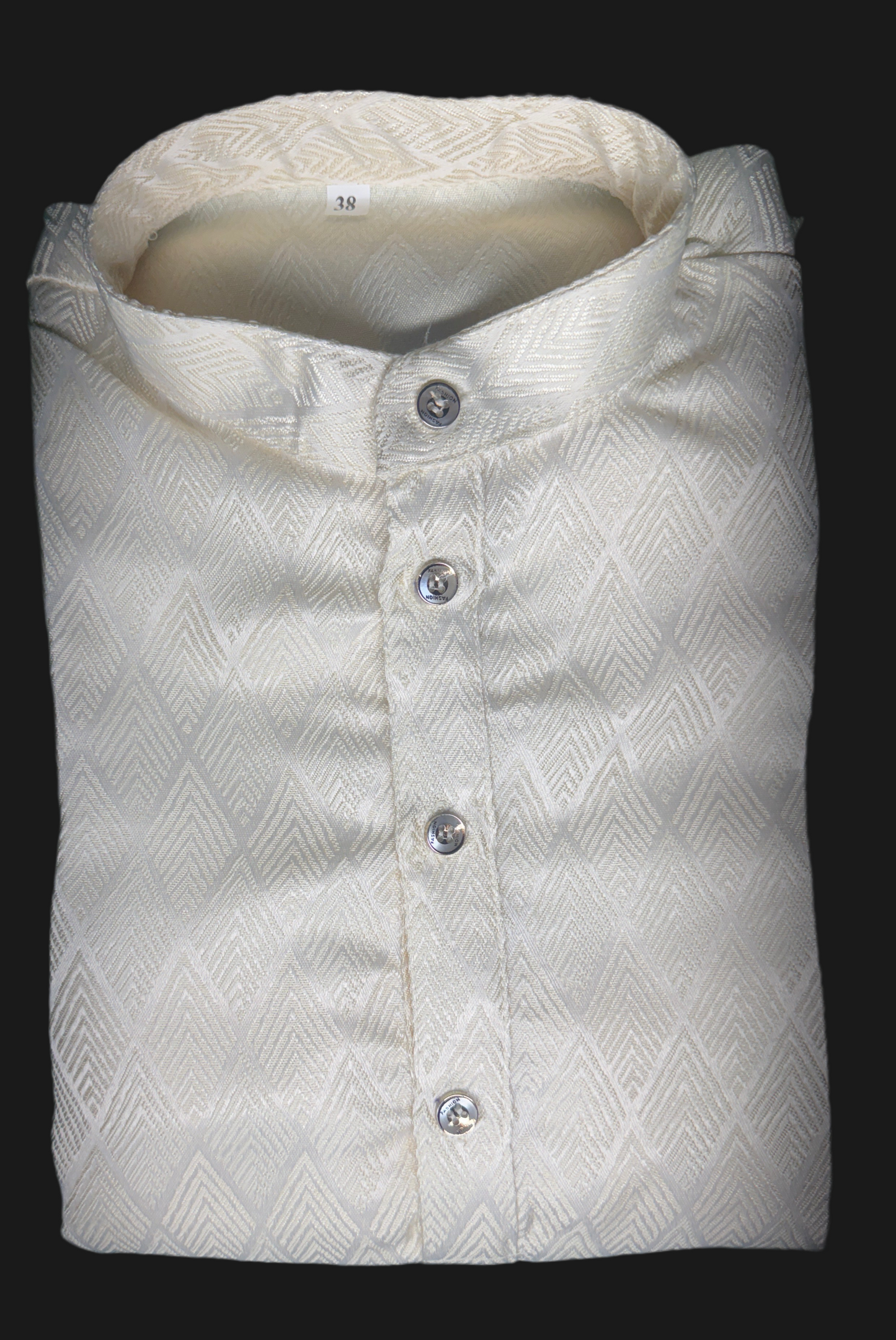 Jacquard Kurta Men’s White 1006