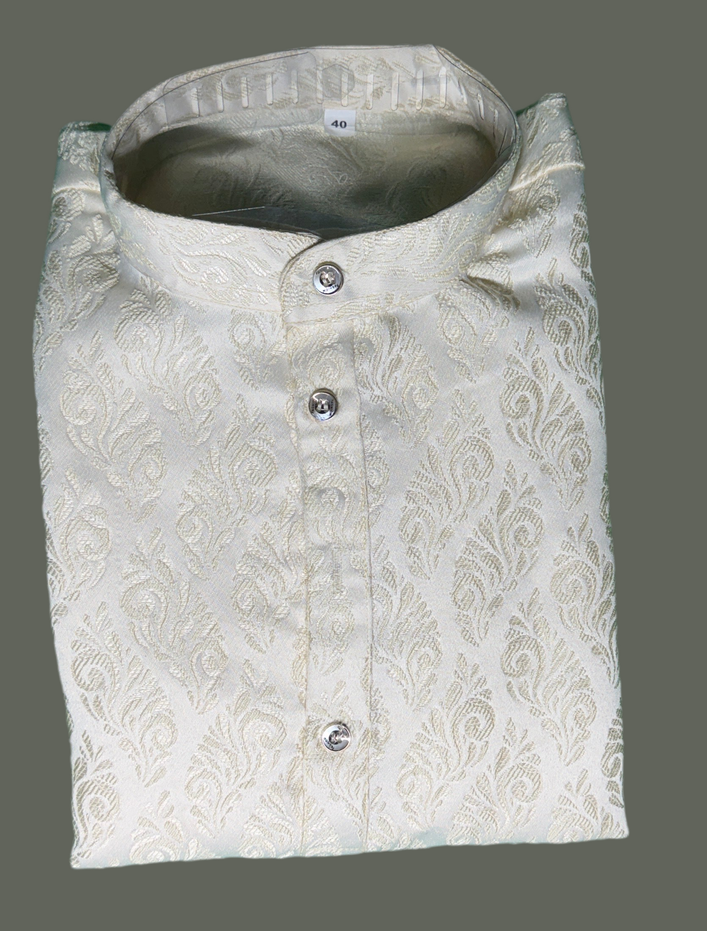 Jacquard Kurta Men’s White 1012