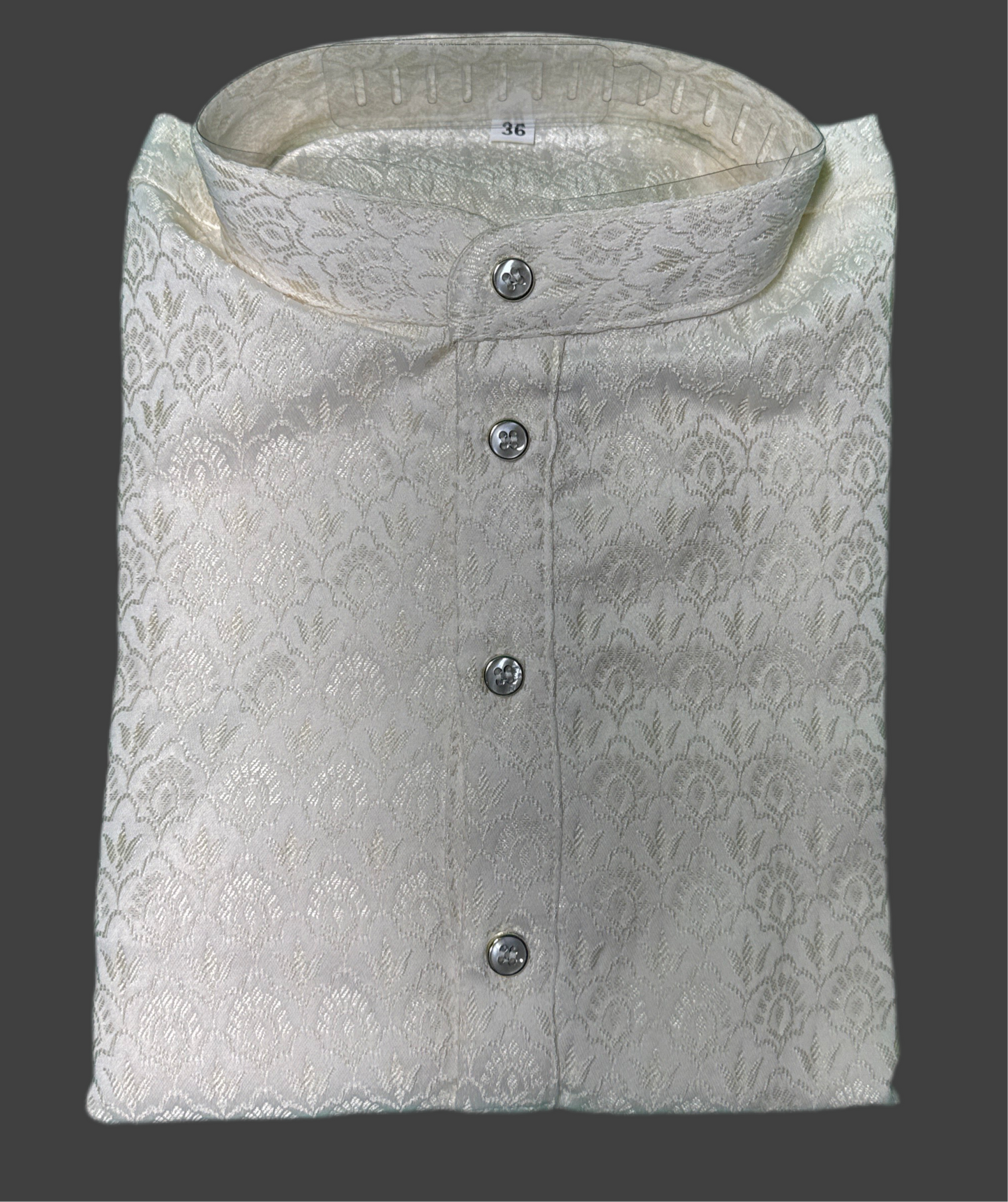 Jacquard Kurta Men’s White 1020