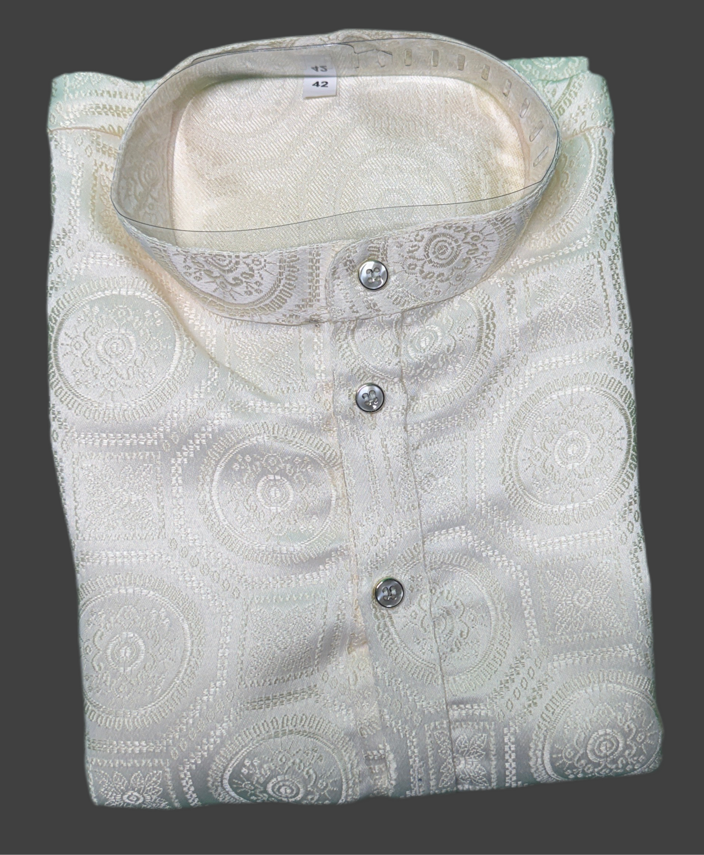 Jacquard Kurta Men’s White 1018