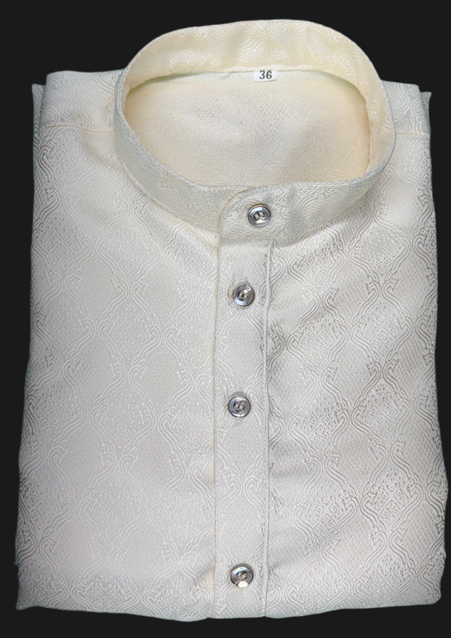 Jacquard Kurta Men’s White 1005