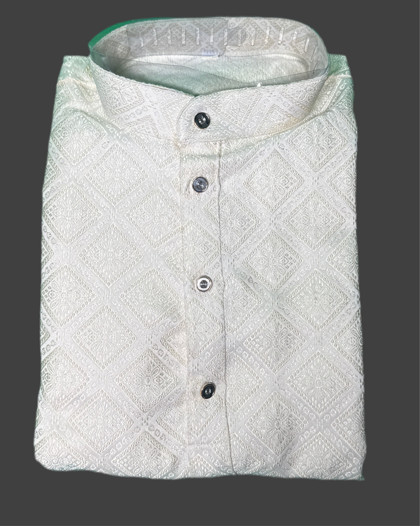 Jacquard Kurta Men’s White 1016