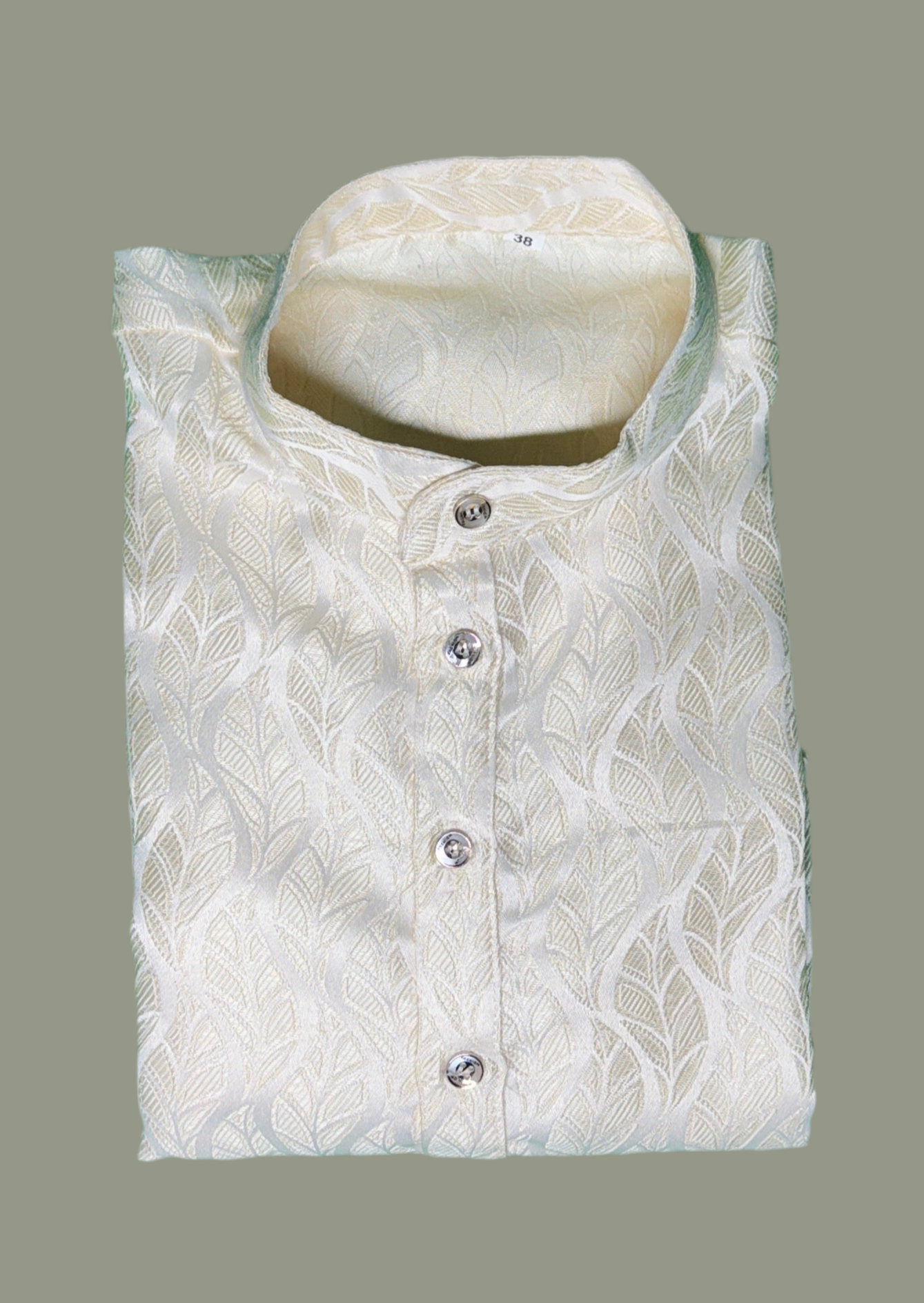 Jacquard Kurta Men’s White 1009