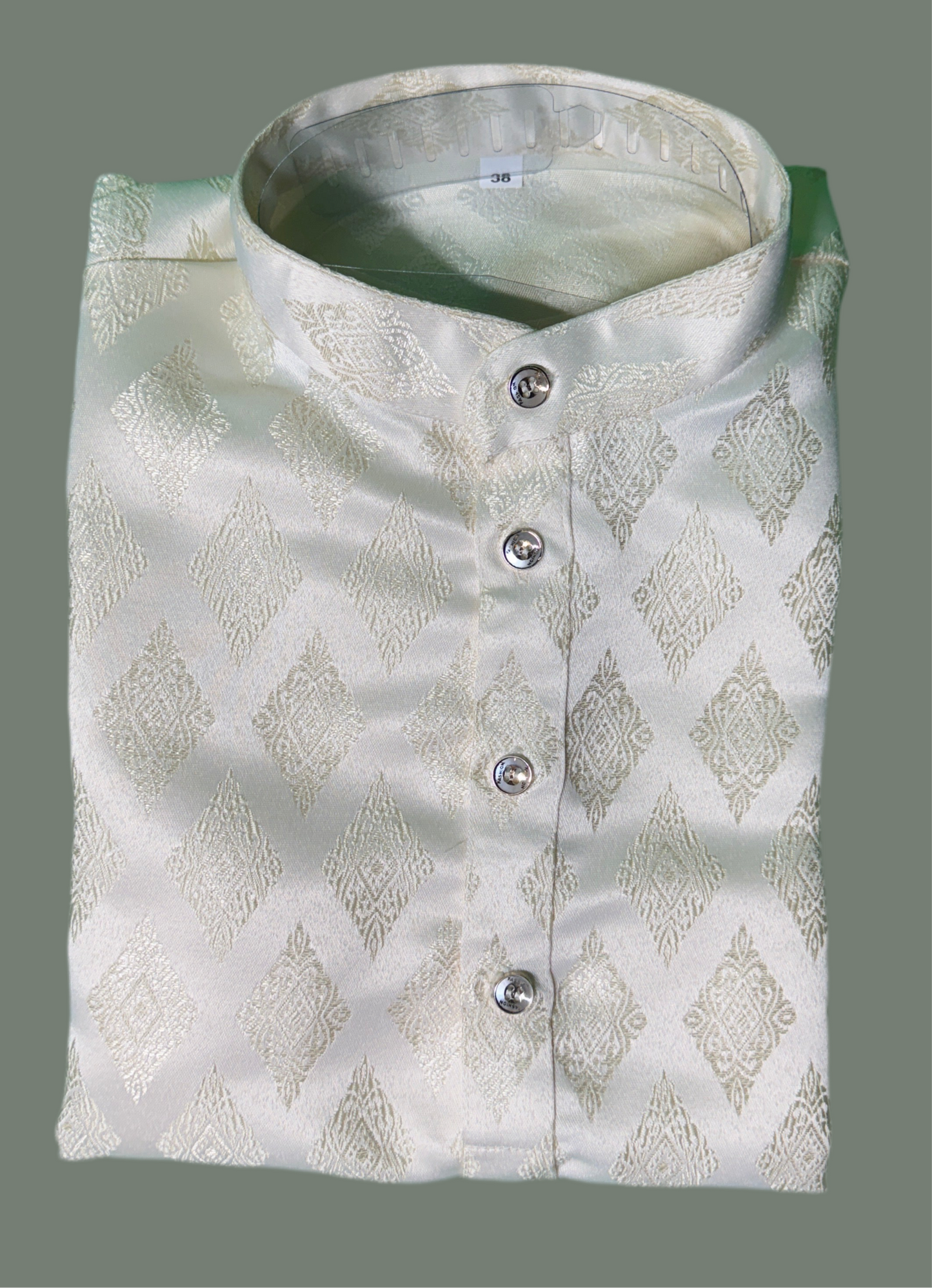 Jacquard Kurta Men’s White 1013
