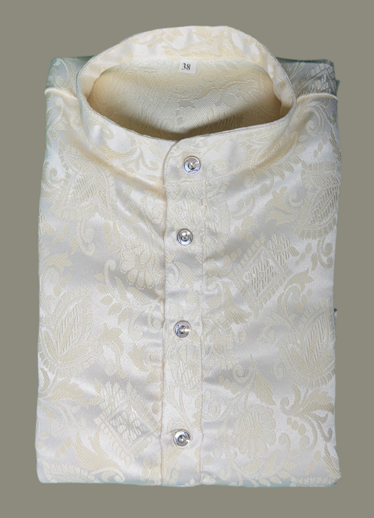 Jacquard Kurta Men’s White 1007