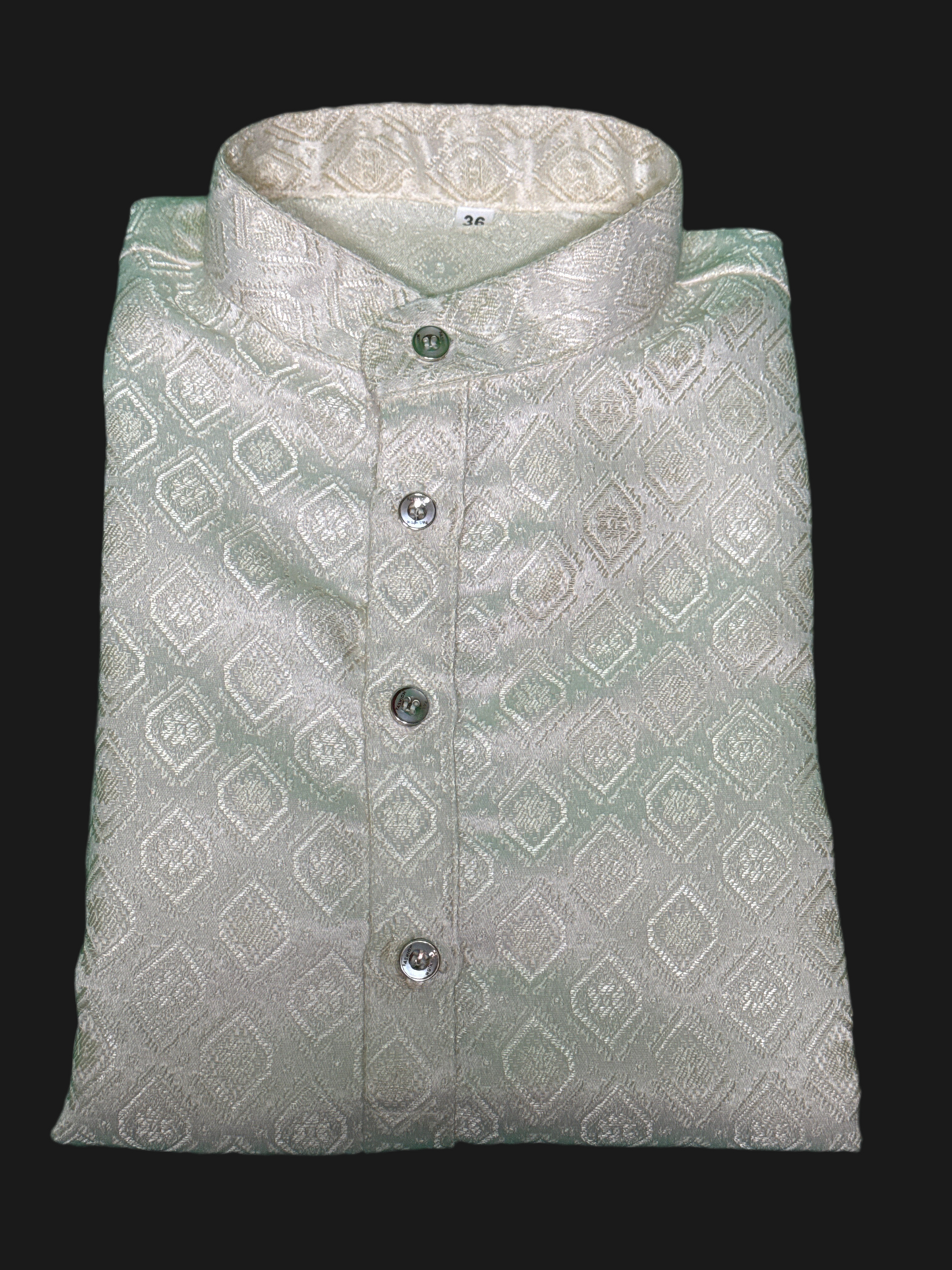 Jacquard Kurta Men’s White 1002