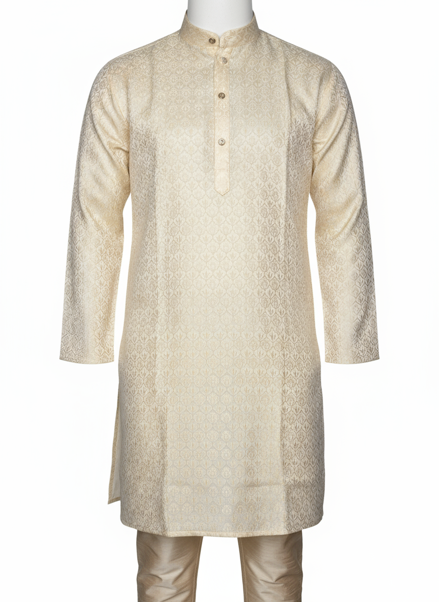 Men’s Kurta Jacquard White 1020